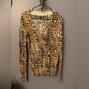 Express Animal Print Knit Top